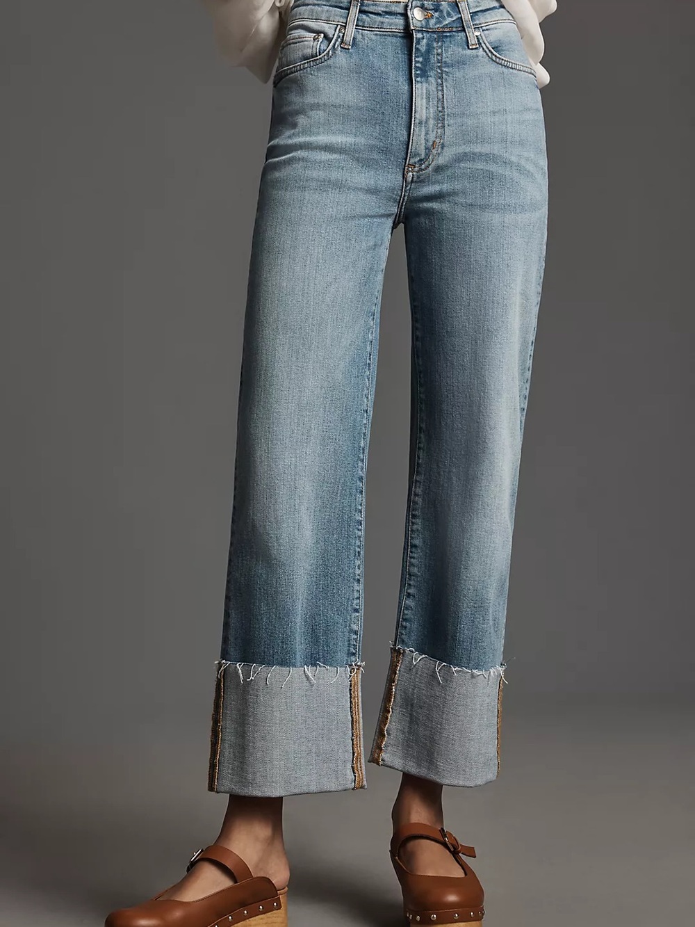 Pilcro Anthropology Straight Leg High-Rise Jeans in Light Blue - Picture 3 of 4
